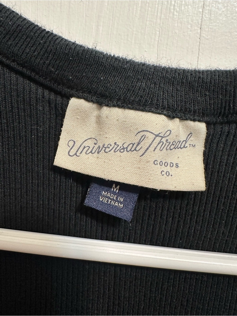 Universal Thread Black Ribbed V-Neck Bodysuit - Picture 2 of 3